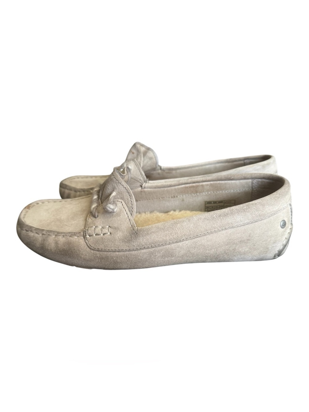 UGG Sayde Nautilus Suede Twinsole Driving Moccasins Gray US 6 - Picture 7 of 10